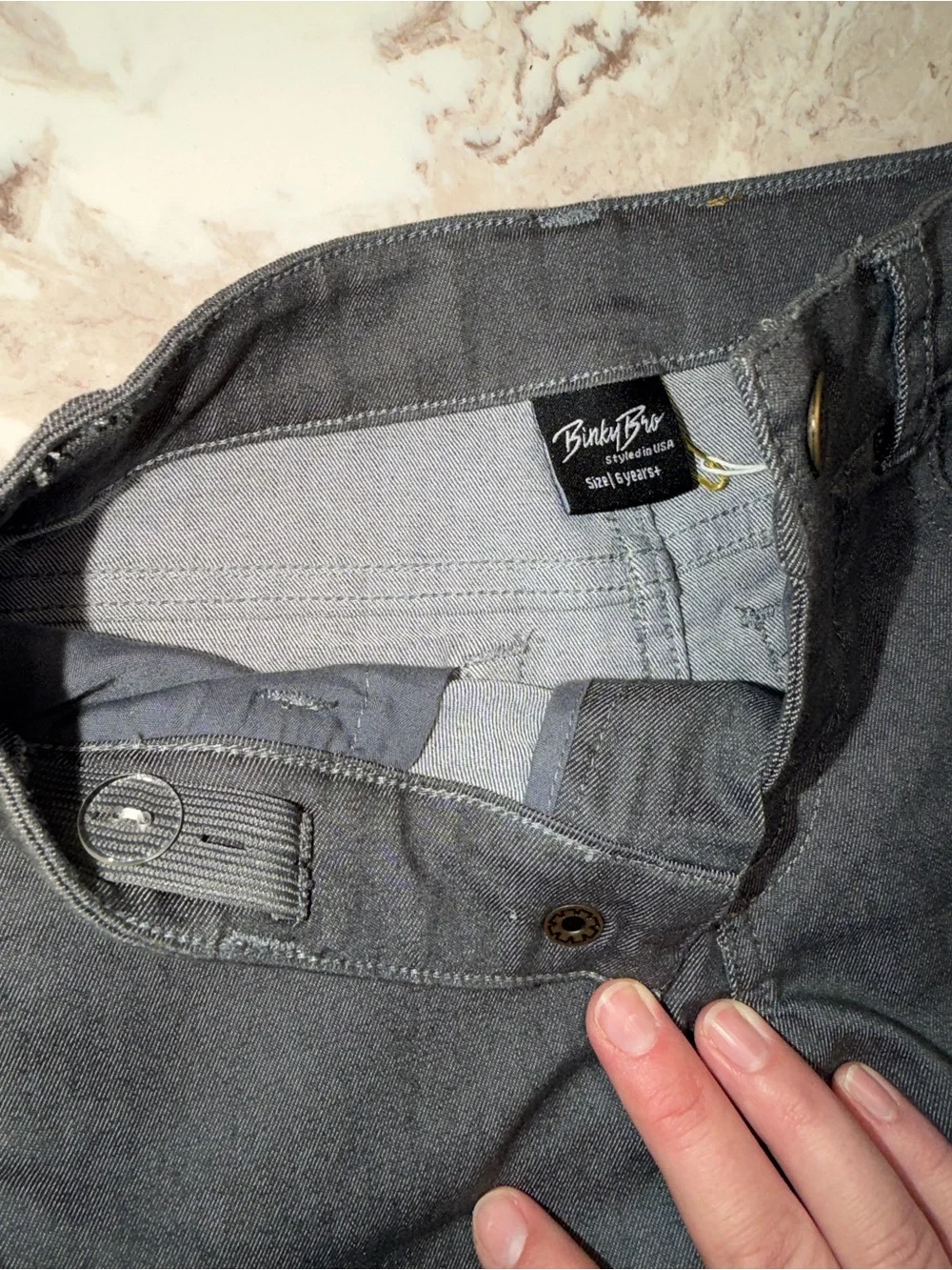 New Binky Bro Waco Kids Boys Gray Denim Shorts 6T